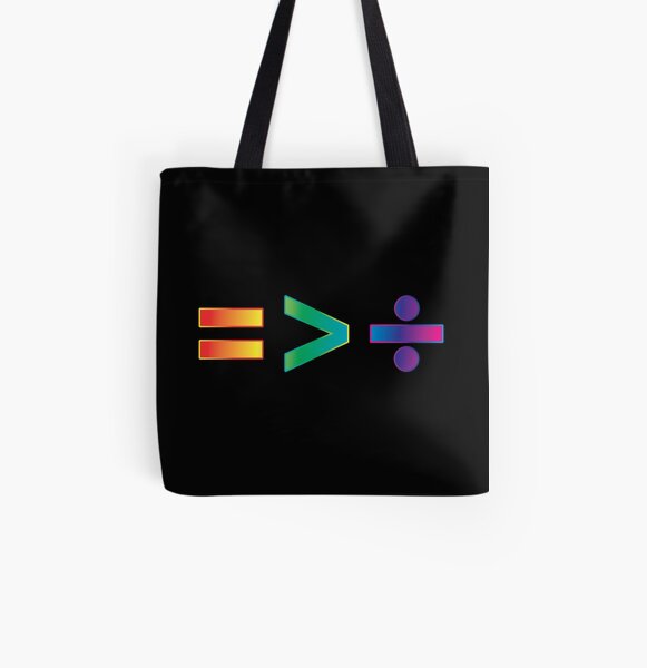 Equality is Greater Than Division All Over Print Tote Bag