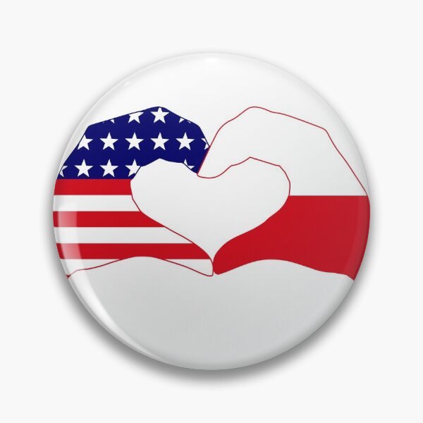 Item preview, We Heart USA & Poland Patriot Flag Series designed and sold by Carbon-Fibre Media.