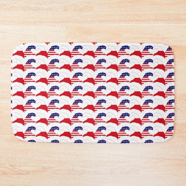 Item preview, We Heart USA & Poland Patriot Flag Series designed and sold by Carbon-Fibre Media.