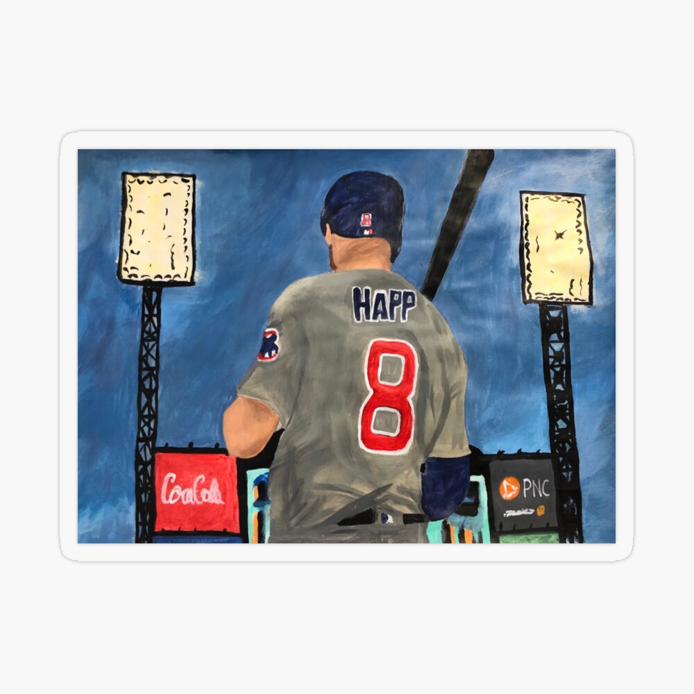 Ian Happ Baseball Paper Poster Cubs 2 - Ian Happ - Posters and Art Prints