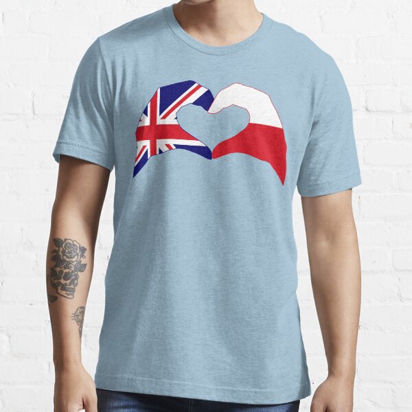 We Heart UK & Poland Patriot Flag Series Essential T-Shirt