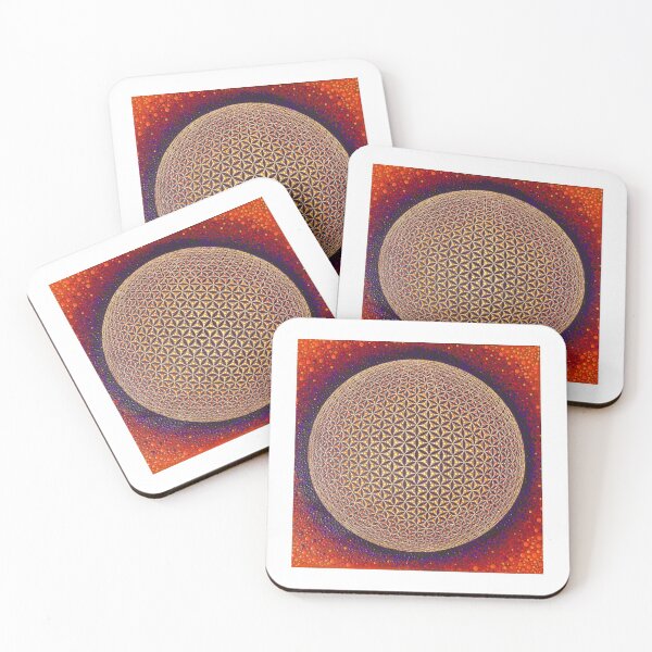 Item preview, Flower of life, orange, 3d designed and sold by viodots.