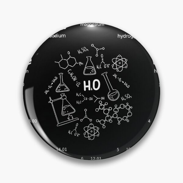 Item preview, Scribbles Black Periodic Table Elements Math Science Clock designed and sold by ClocksMan.
