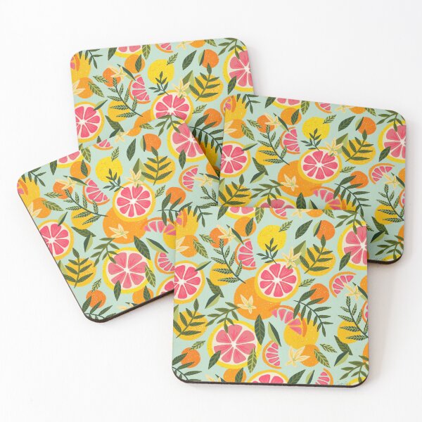 Item preview, Grapefruit Blooms – Mint Palette designed and sold by Cat Coquillette.
