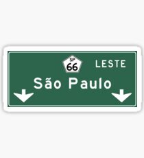 Sao Paulo, Road Sign, Brazil Sticker