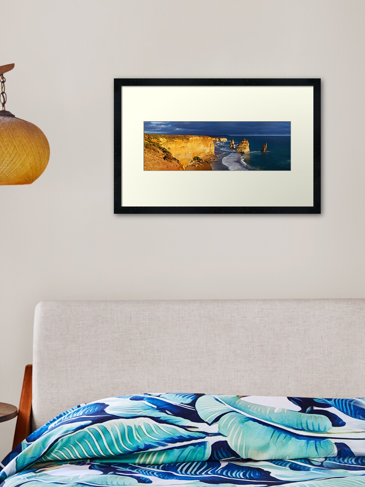 Thumbnail 1 of 7, Framed Art Print, Dramatic Light over the Twelve Apostles, Victoria, Australia designed and sold by Michael Boniwell.