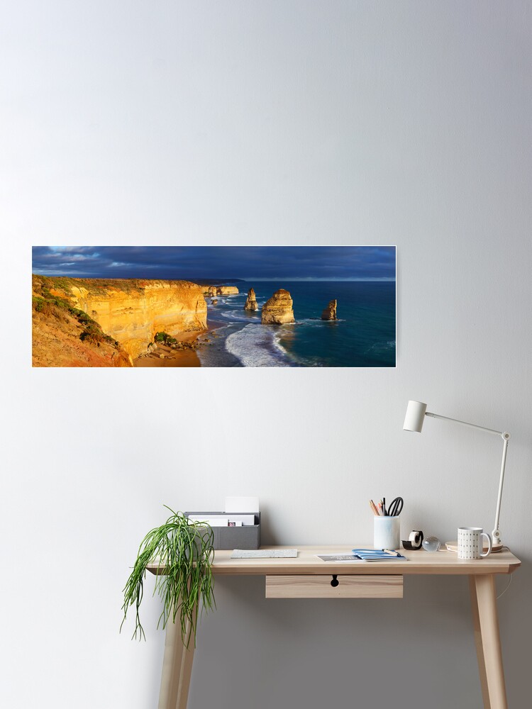 Thumbnail 1 of 3, Poster, Dramatic Light over the Twelve Apostles, Victoria, Australia designed and sold by Michael Boniwell.