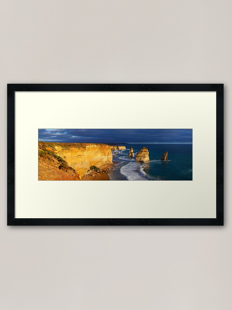 Thumbnail 2 of 7, Framed Art Print, Dramatic Light over the Twelve Apostles, Victoria, Australia designed and sold by Michael Boniwell.
