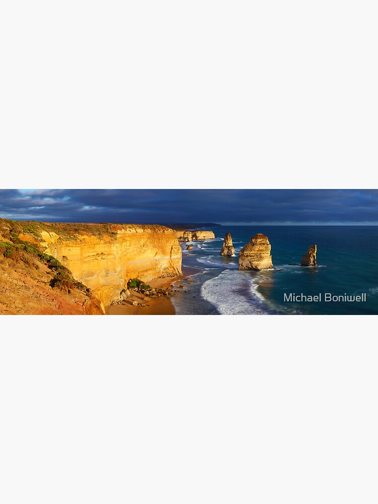 Thumbnail 2 of 2, Greeting Card, Dramatic Light over the Twelve Apostles, Victoria, Australia designed and sold by Michael Boniwell.
