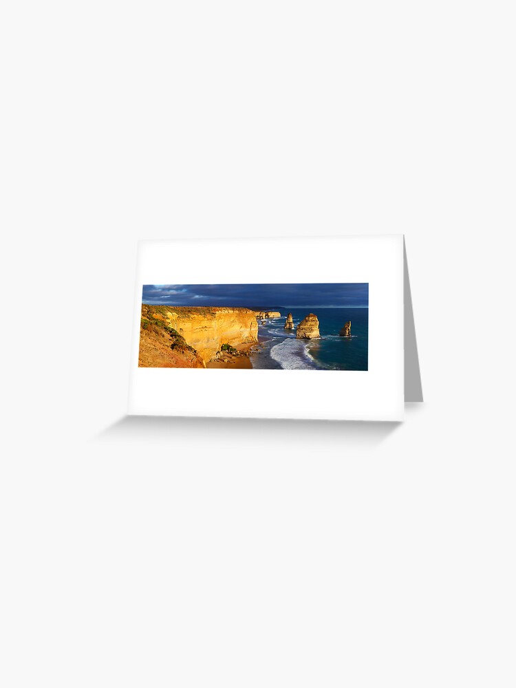 Thumbnail 1 of 2, Greeting Card, Dramatic Light over the Twelve Apostles, Victoria, Australia designed and sold by Chockstone.