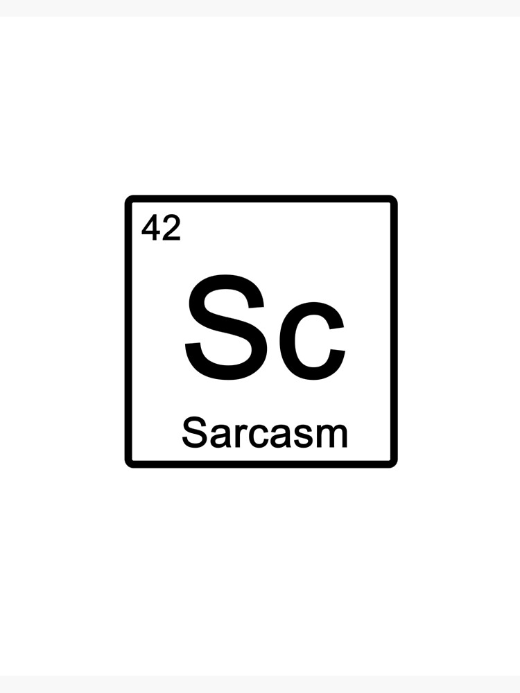 SArCaSm Periodic Table Elements Word Chemistry Black Ink Pen