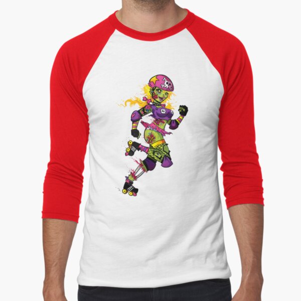 Zombie Derby Doll Baseball ¾ Sleeve T-Shirt