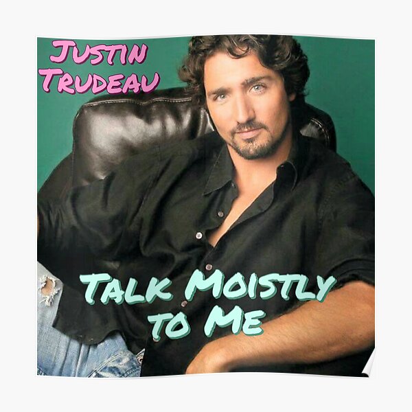Justin Trudeau me parle avec humidité Poster
