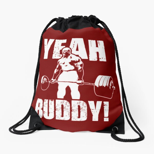 OUAIS MEC! Collection de Ronny Coleman fond rouge Sac à cordon