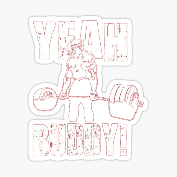 YEAH, KUMPEL! Roter Hintergrund Ronny Coleman Sammlung Sticker
