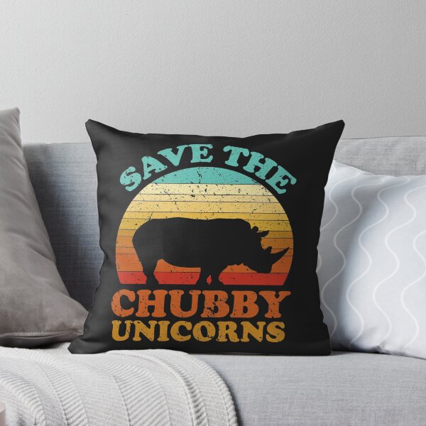 Item preview, Save The Chubby Unicorns Design. Retro Style Rhino Product designed and sold by PackAPunch.