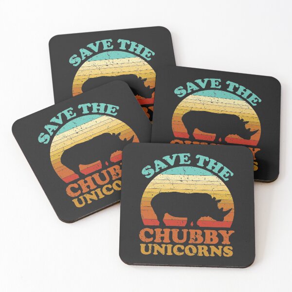 Item preview, Save The Chubby Unicorns Design. Retro Style Rhino Product designed and sold by PackAPunch.