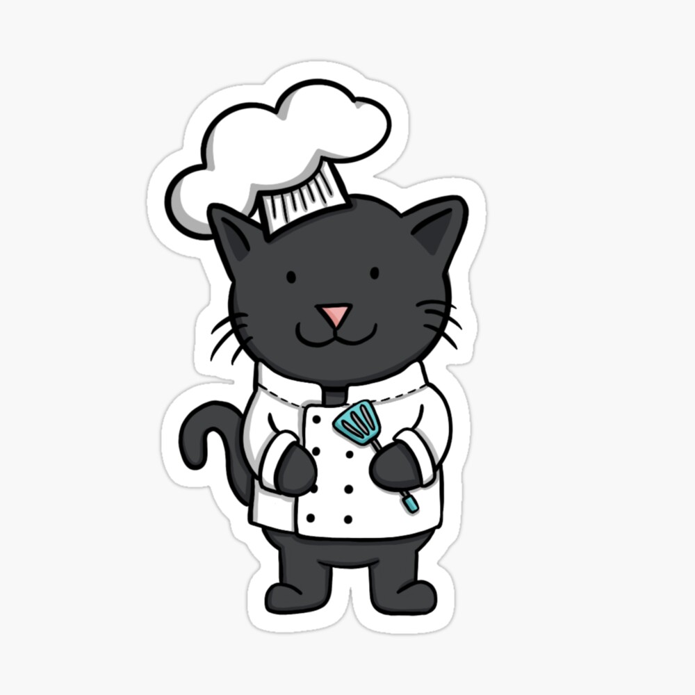 Badge Chef Cuisinier Black Cat Par Meshellg12 Redbubble