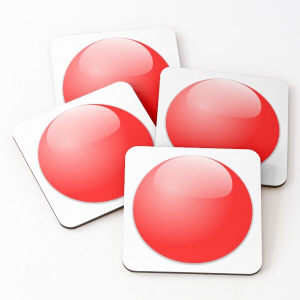 Item preview, Polka Dot Inspired Shiny, Glossy Red 3D Ball Circle designed and sold by BleuSky.