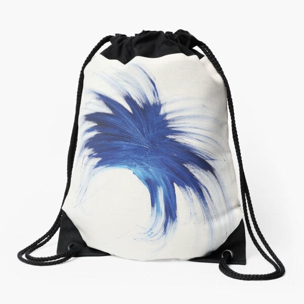 Blue Burst Drawstring Bag