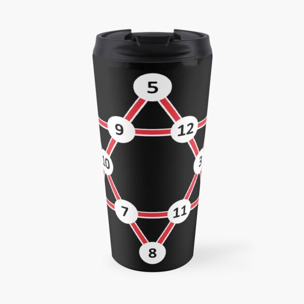 Super Magic Star Red with Numbers Travel Mug