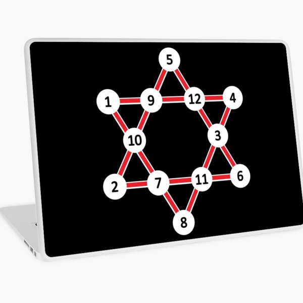 Super Magic Star Red with Numbers Laptop Skin