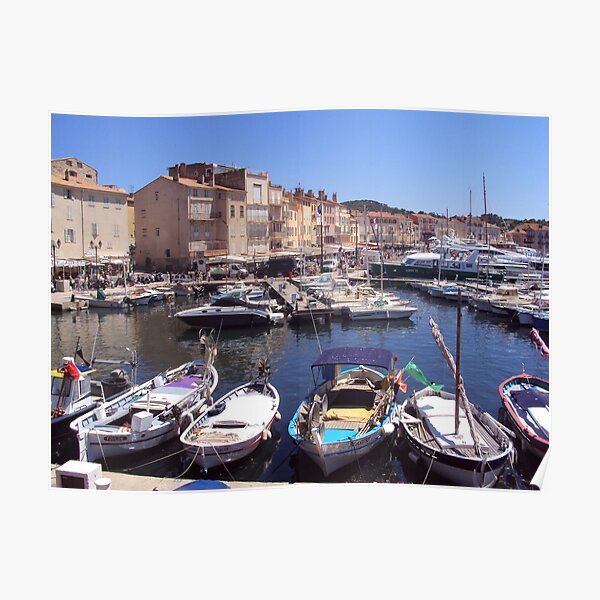 Trendy St.Tropez Harbour Poster