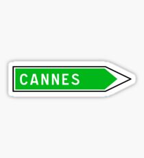 Cannes, Road Sign, France Sticker