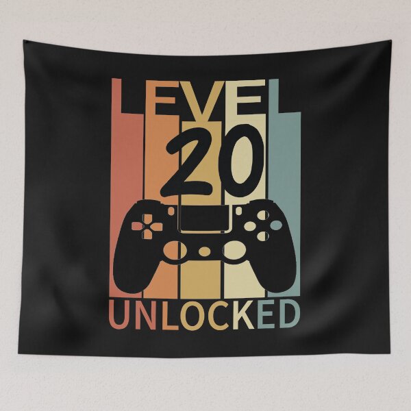 Item preview, Level 20 Unlocked Funny retro gaming designed and sold by nassertim.