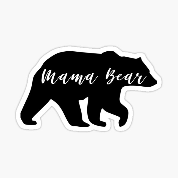 Mama Bear and Cubs Sticker for Sale by Erin0987