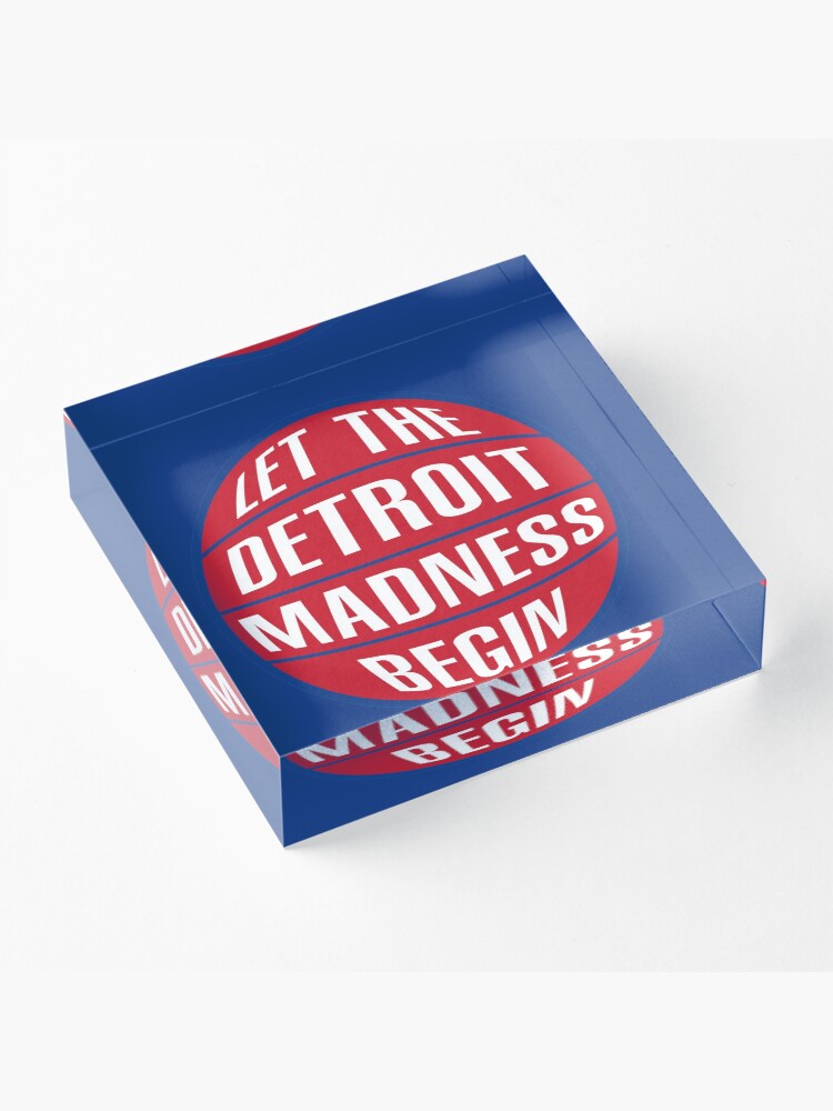 Alternate view of Let the Detroit Madness Begin - Basketball Design Acrylic Block