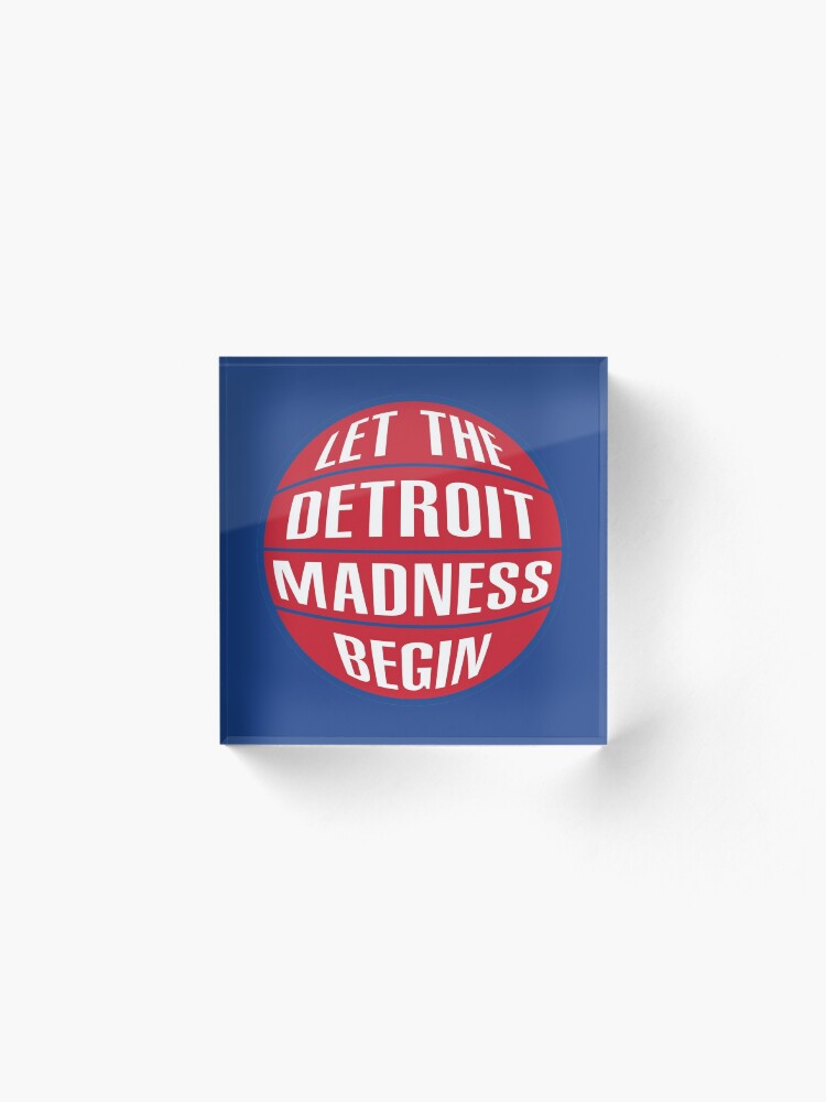 Alternate view of Let the Detroit Madness Begin - Basketball Design Acrylic Block