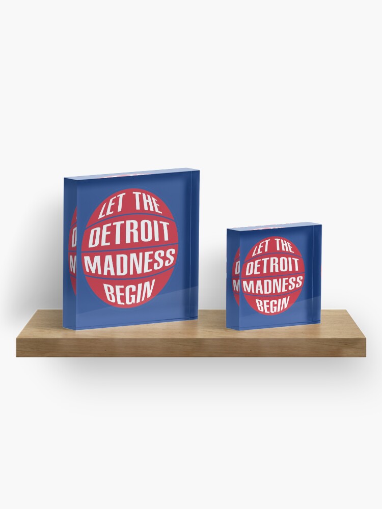 Alternate view of Let the Detroit Madness Begin - Basketball Design Acrylic Block