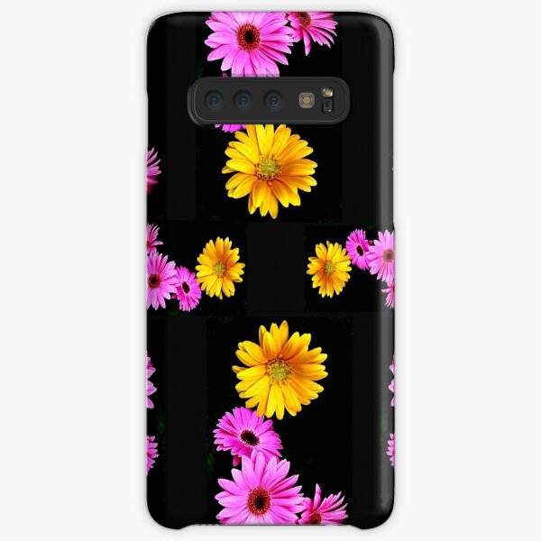Pink and Yellow Gerberas face mask Samsung Galaxy Snap Case
