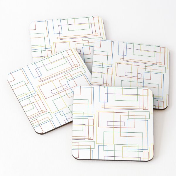 Item preview, Minimalistic Rainbow Geometric Rectangle Grid Design designed and sold by eaprice19.