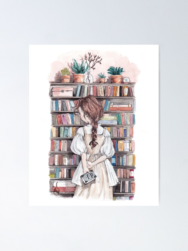 bookshelf Poster for Sale by iMaya