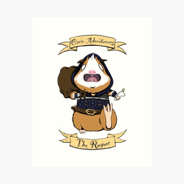 Cavie Adventurers - The Rogue Art Print
