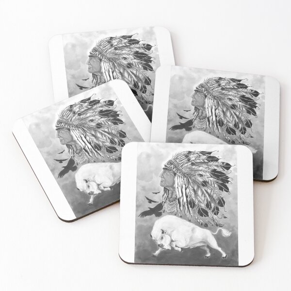 Item preview, White bison designed and sold by Nadjejda Gilbert.