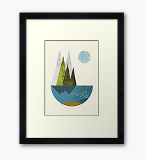 Lámina enmarcada Tierra, impresión geométrica