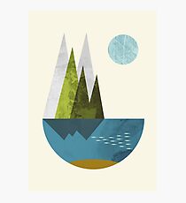 Earth, geometric print Photographic Print