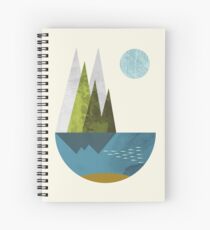Earth, geometric print Spiral Notebook
