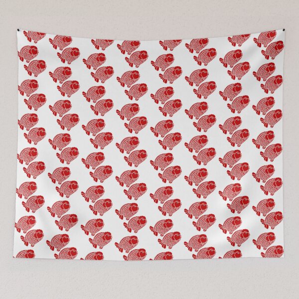 Item preview, Ranchu Goldfish Full Red Side View Pair Logo designed and sold by Nosnah.