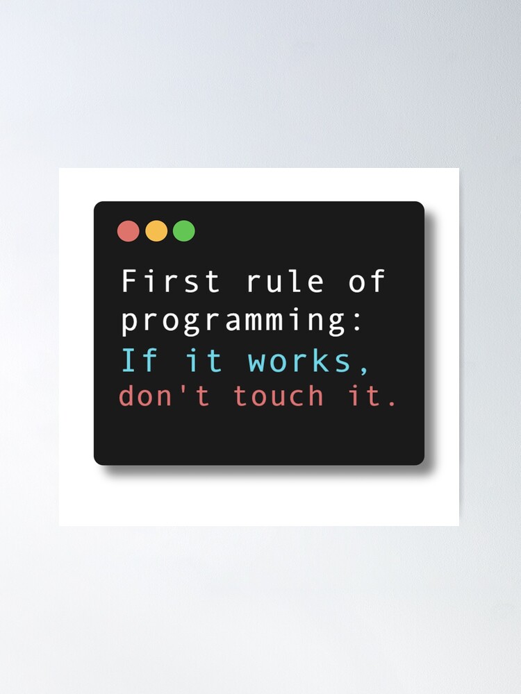 Thumbnail 1 von 3, Poster, Erste Regel der Programmierung designt und verkauft von justinacele.