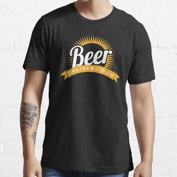 "Beer Delivery Guy Funny Logo" Tshirt for Sale by markz66 Redbubble beer tshirts