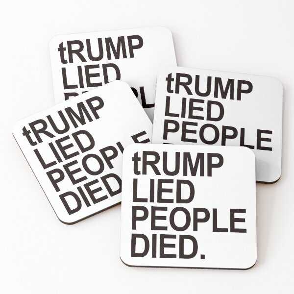 Item preview, tRump Lied People Died (black font) designed and sold by Thelittlelord.