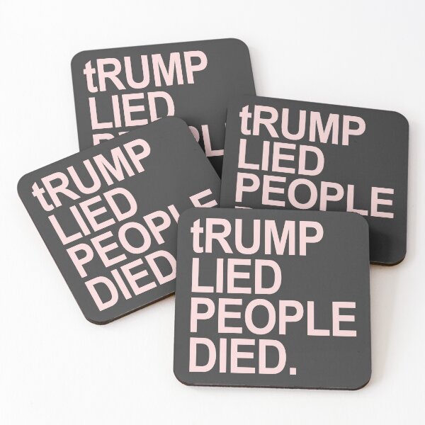Item preview, tRump Lied People Died (pink font) designed and sold by Thelittlelord.