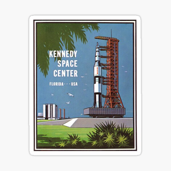 Kennedy Space Center Vintage Retro Patch Sticker