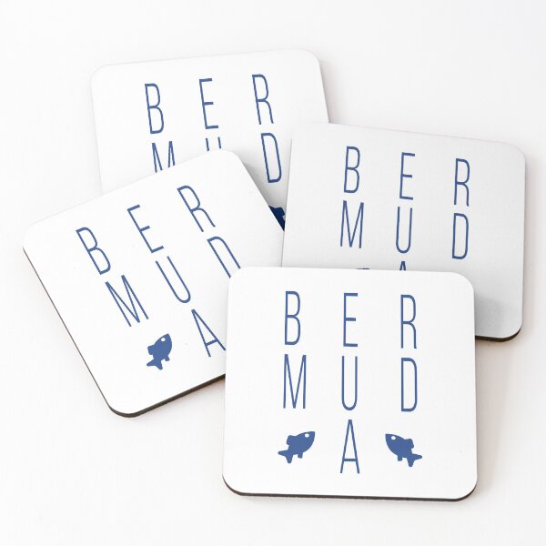 Item preview, Bermuda Fish Modern Bold Block Text Light-Color designed and sold by TinyStarAmerica.