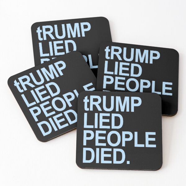 Item preview, tRump Lied People Died (blue font) designed and sold by Thelittlelord.
