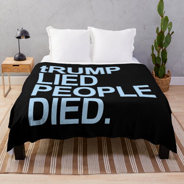 Item preview, tRump Lied People Died (blue font) designed and sold by Thelittlelord.
